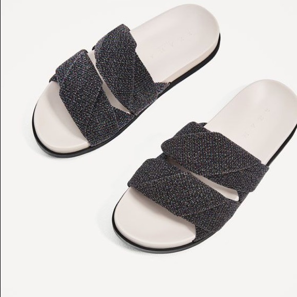 NWT Zara shiny slides - Picture 5 of 5